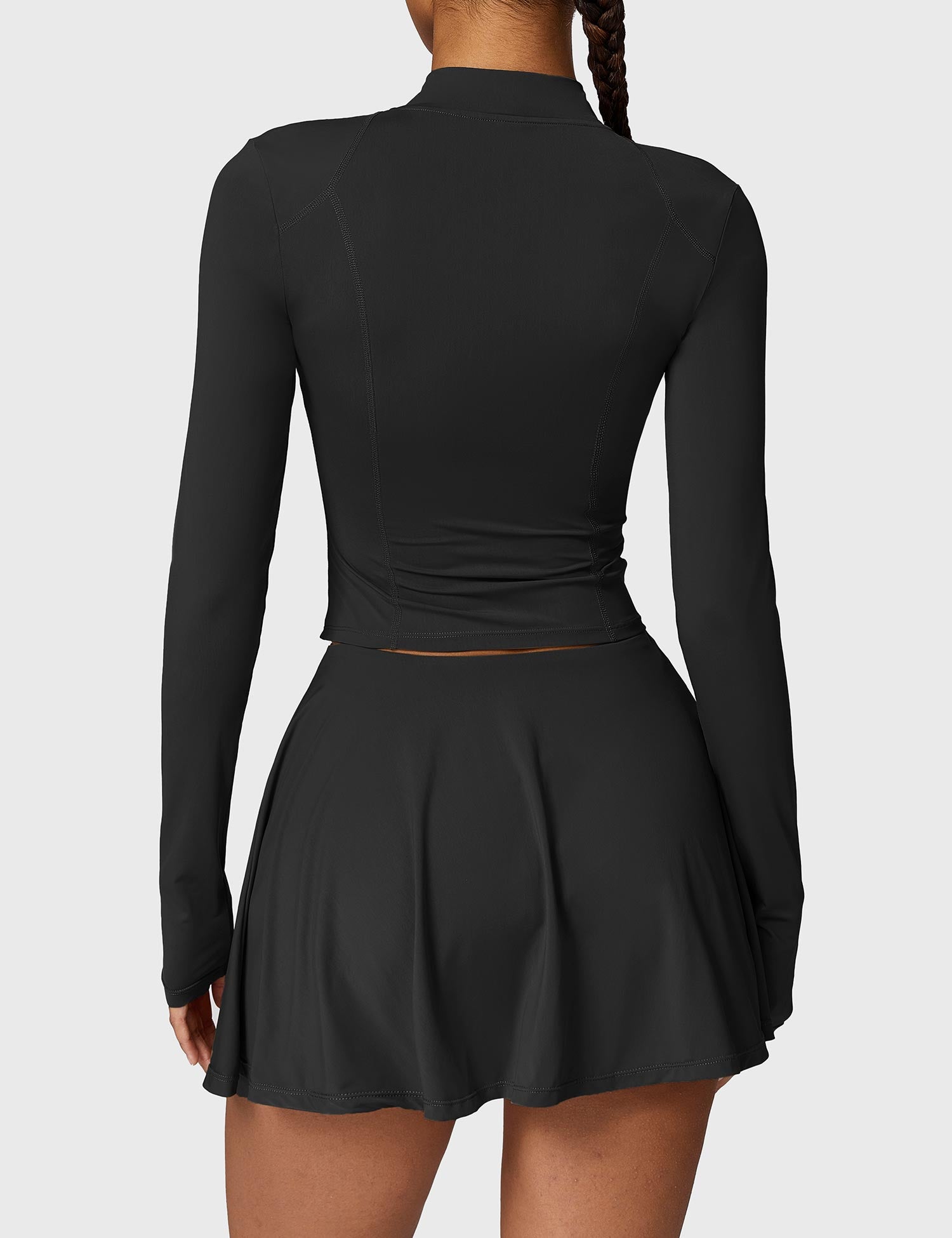 Long Sleeve Tennis Skirt Sets - Gymfit