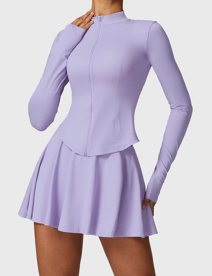 Long Sleeve Tennis Skirt Sets - Gymfit
