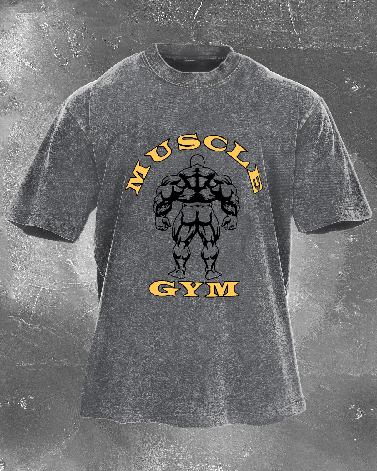 Muscle Gym Men's Washed T-Shirt - Gymfit