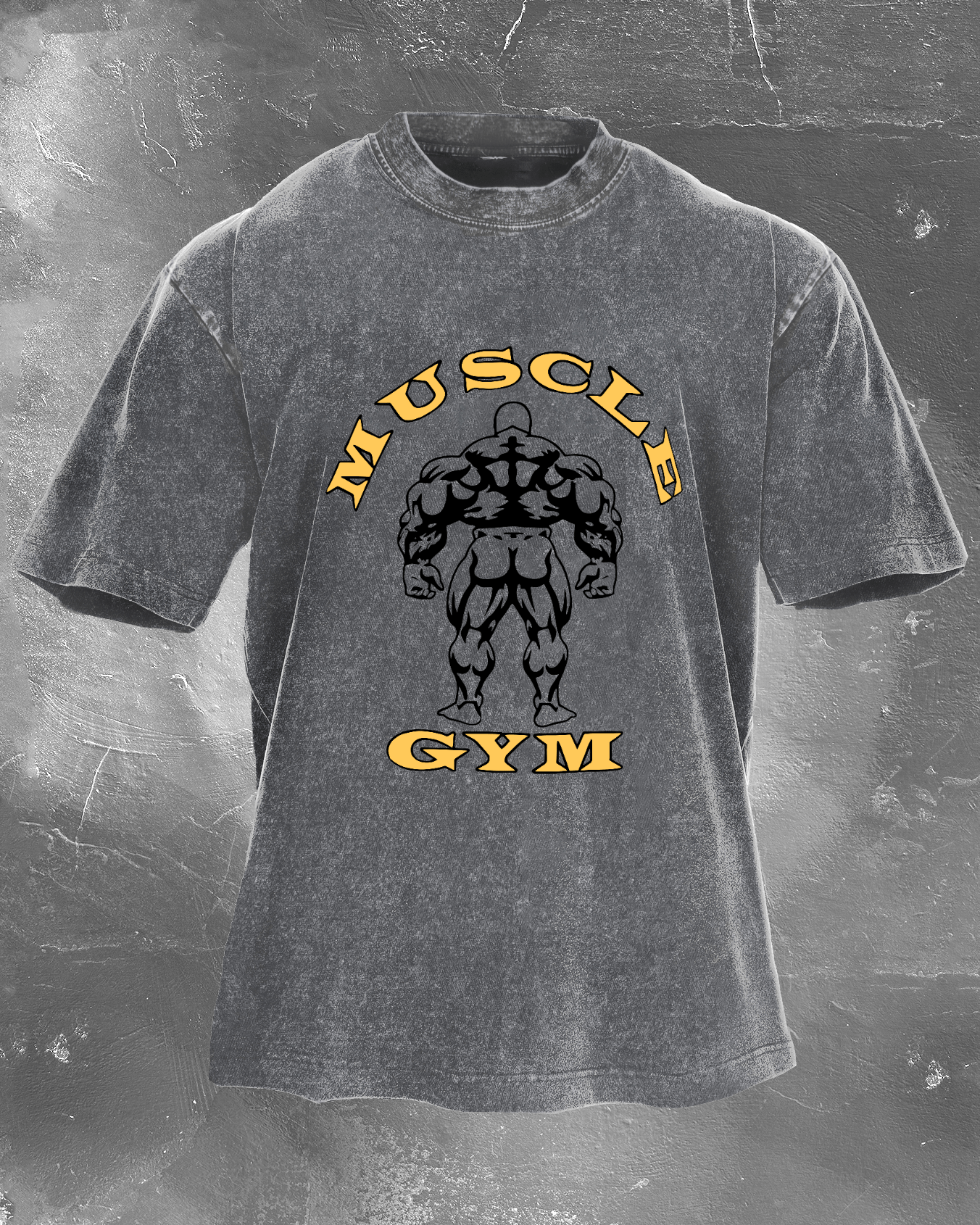 Muscle Gym Men's Washed T-Shirt - Gymfit