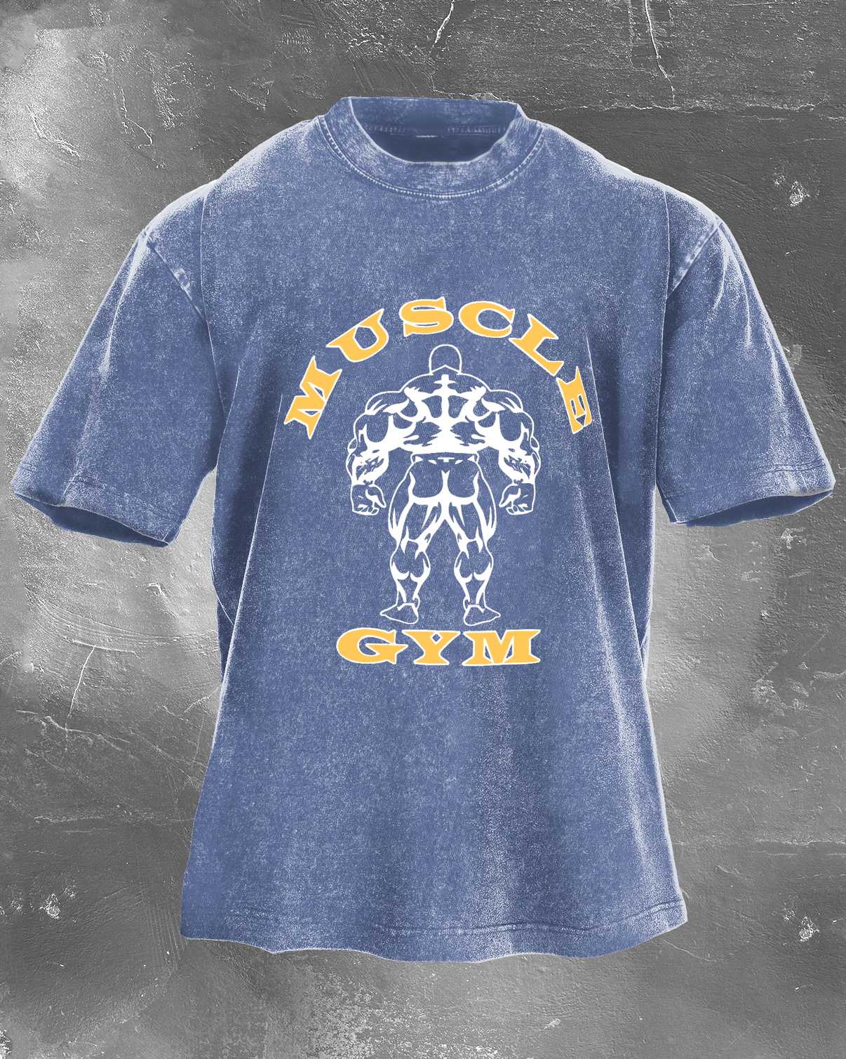 Muscle Gym Men's Washed T-Shirt - Gymfit