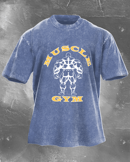 Muscle Gym Men's Washed T-Shirt - Gymfit