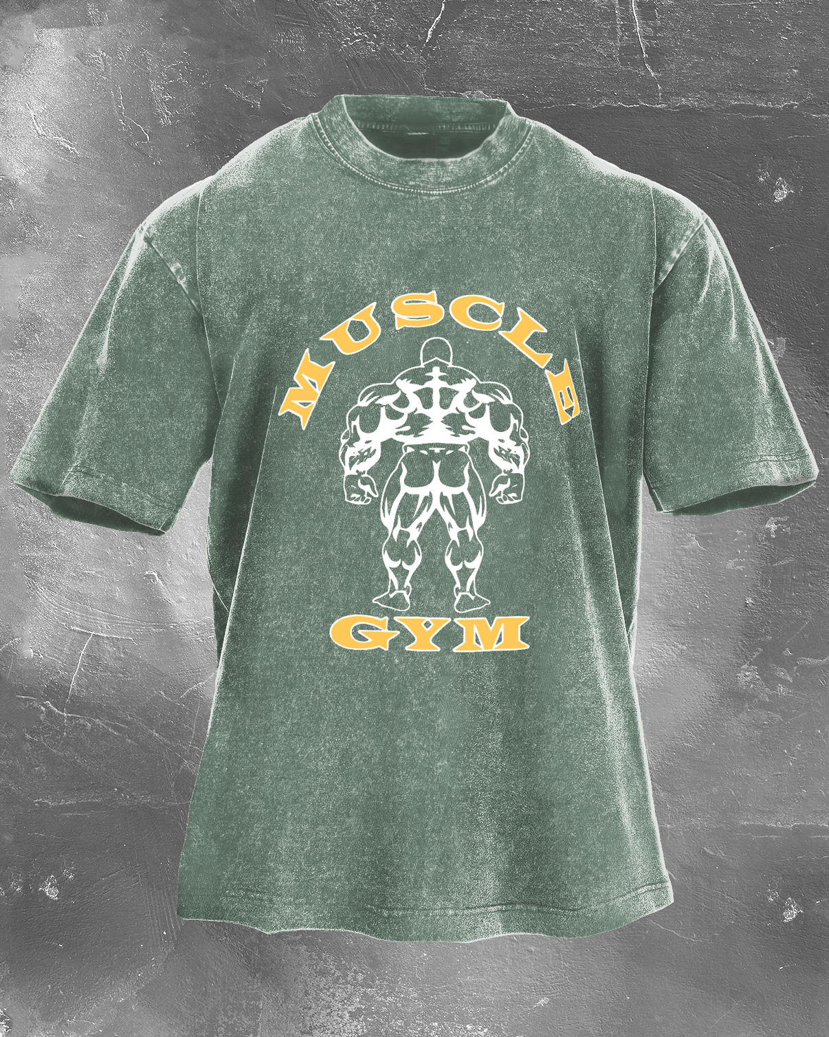 Muscle Gym Men's Washed T-Shirt - Gymfit