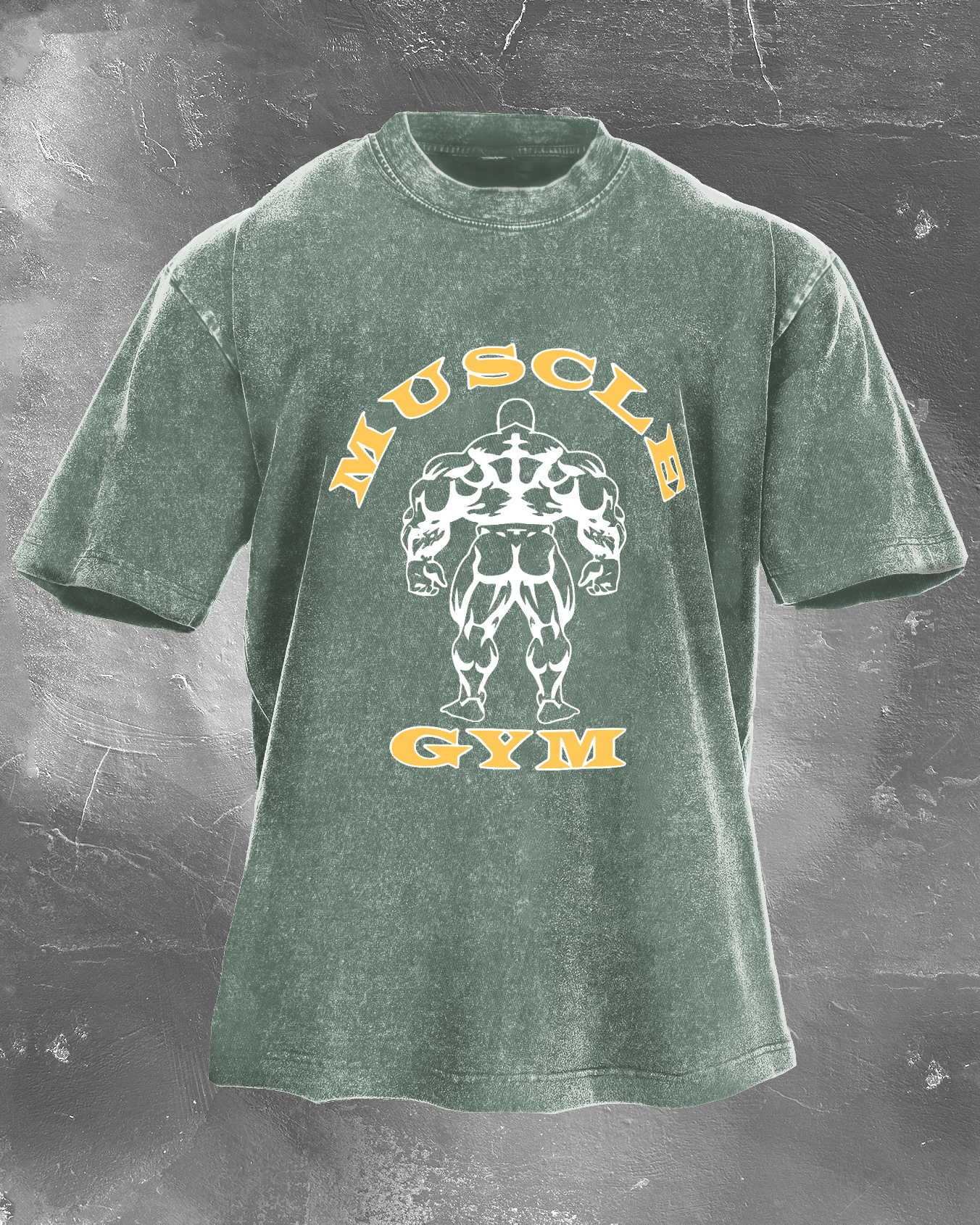 Muscle Gym Men's Washed T-Shirt - Gymfit