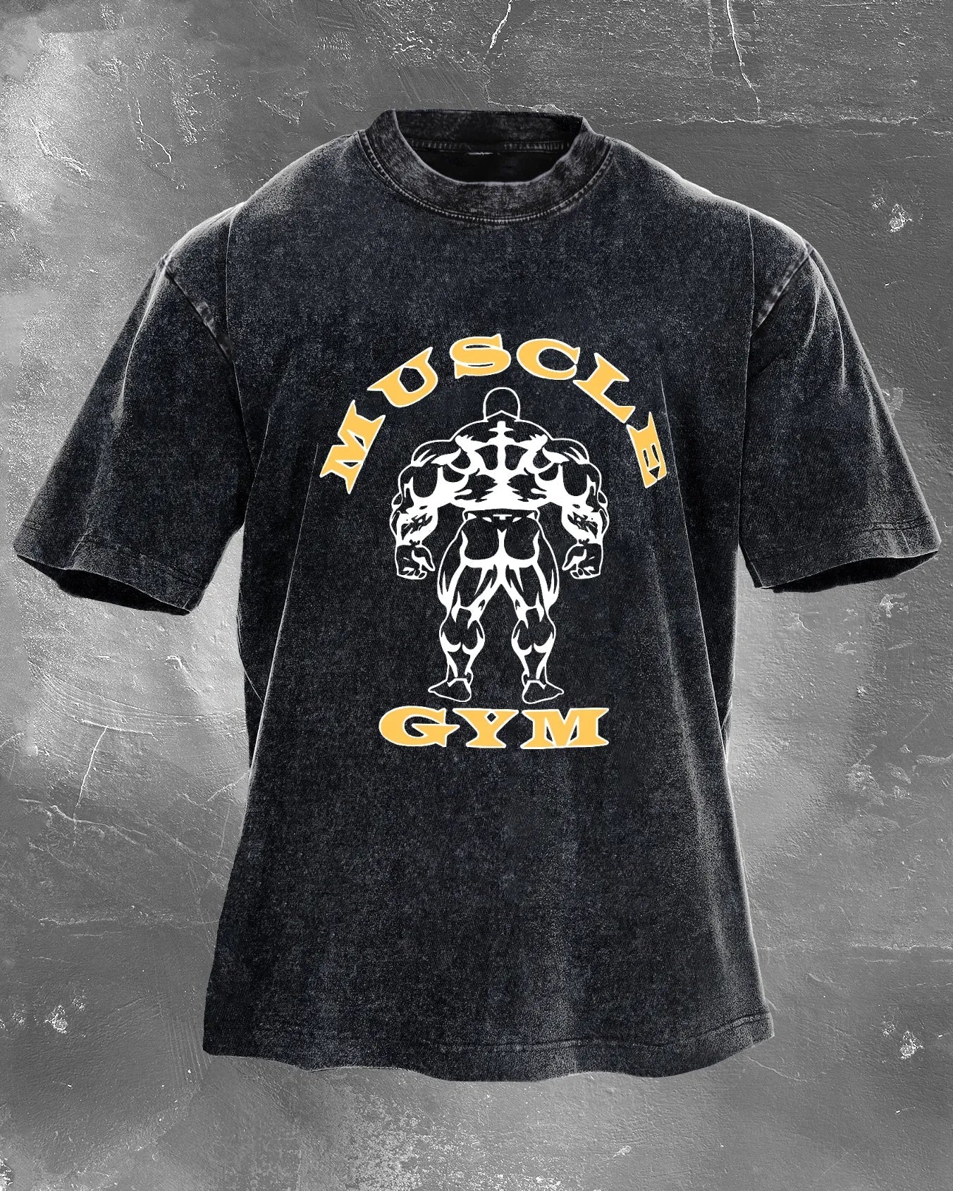 Muscle Gym Men's Washed T-Shirt - Gymfit
