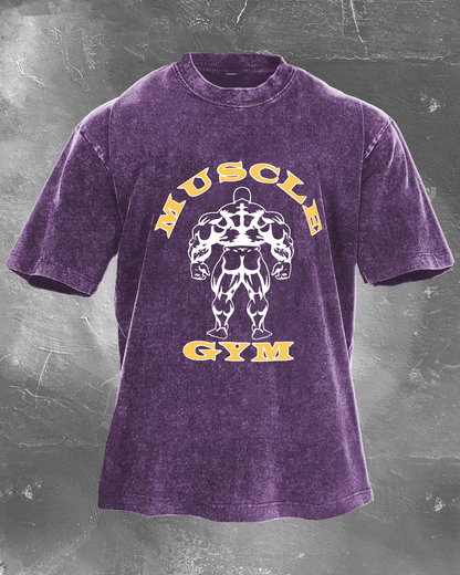 Muscle Gym Men's Washed T-Shirt - Gymfit