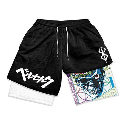 Anime Berserk Mesh Gym Shorts
