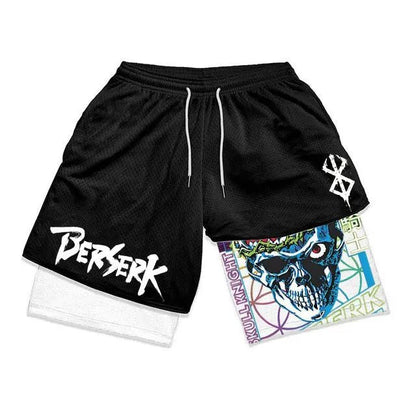 Anime Berserk Mesh Gym Shorts