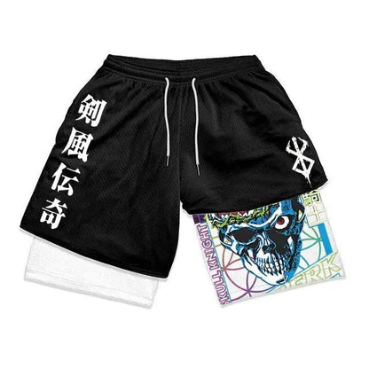 Anime Berserk Mesh Gym Shorts