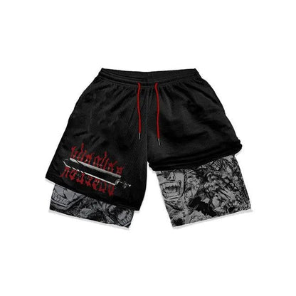 Anime Berserk Mesh Gym Shorts