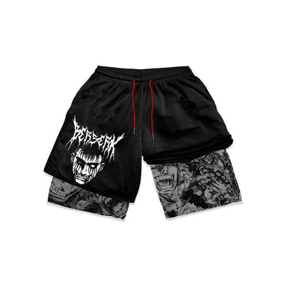 Anime Berserk Mesh Gym Shorts
