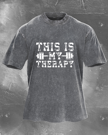 THIS IS MY THERAPY WASHED T-SHIRT