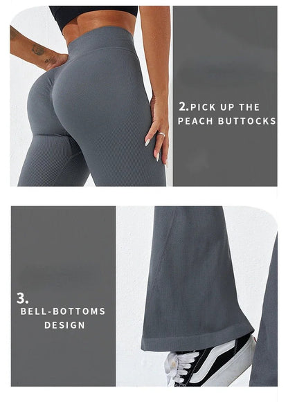 NEW Ribbed Wide-Leg Leggings - Gymfit