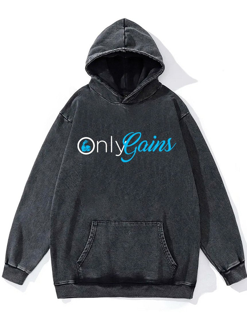 Only Gains Washed Fitness Hoodie - Gymfit