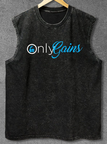 Only Gains washed gym tank - Gymfit