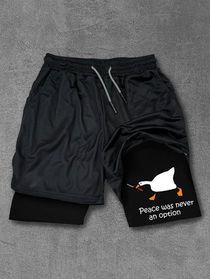 Peace was never an option - Performance Training Shorts - Gymfit