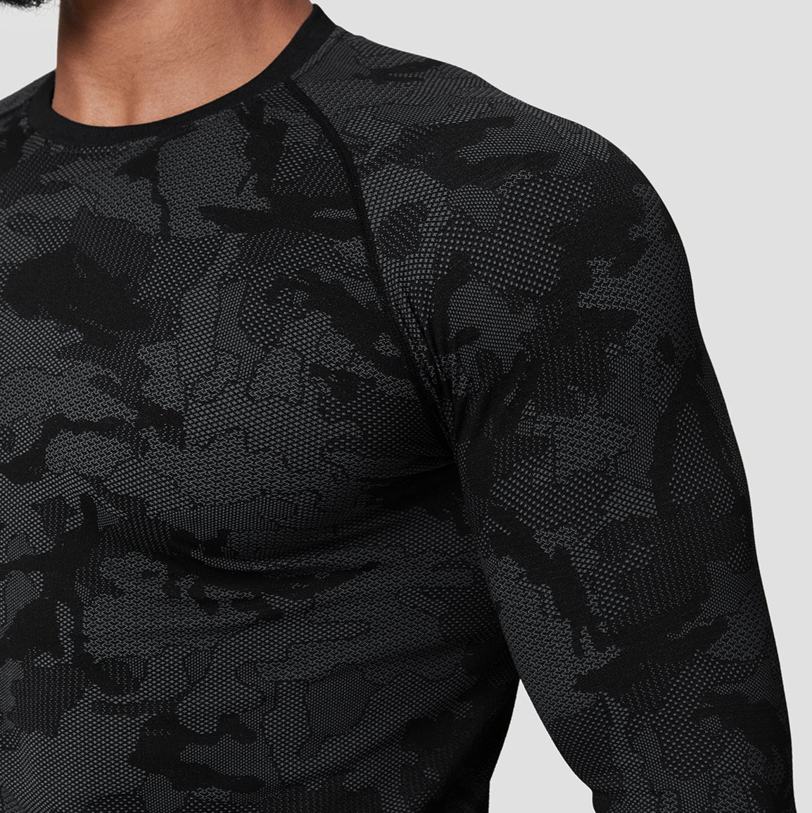 Seamless Camouflage Quick-Drying Long Sleeve Shirt - Gymfit