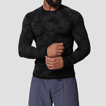 Seamless Camo Quick-Drying Long Sleeve Shirt - Gymfit