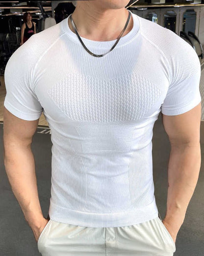Seamless Quick-Dry Compression T-Shirt - Gymfit