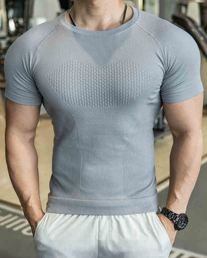 Seamless Quick-Dry Compression T-Shirt - Gymfit