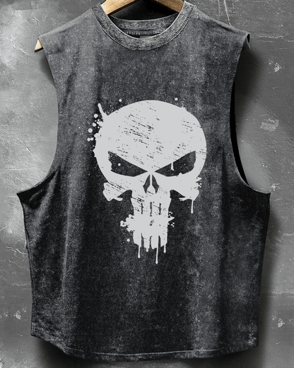 SKULL DROP SLEEVELESS TANK - Gymfit