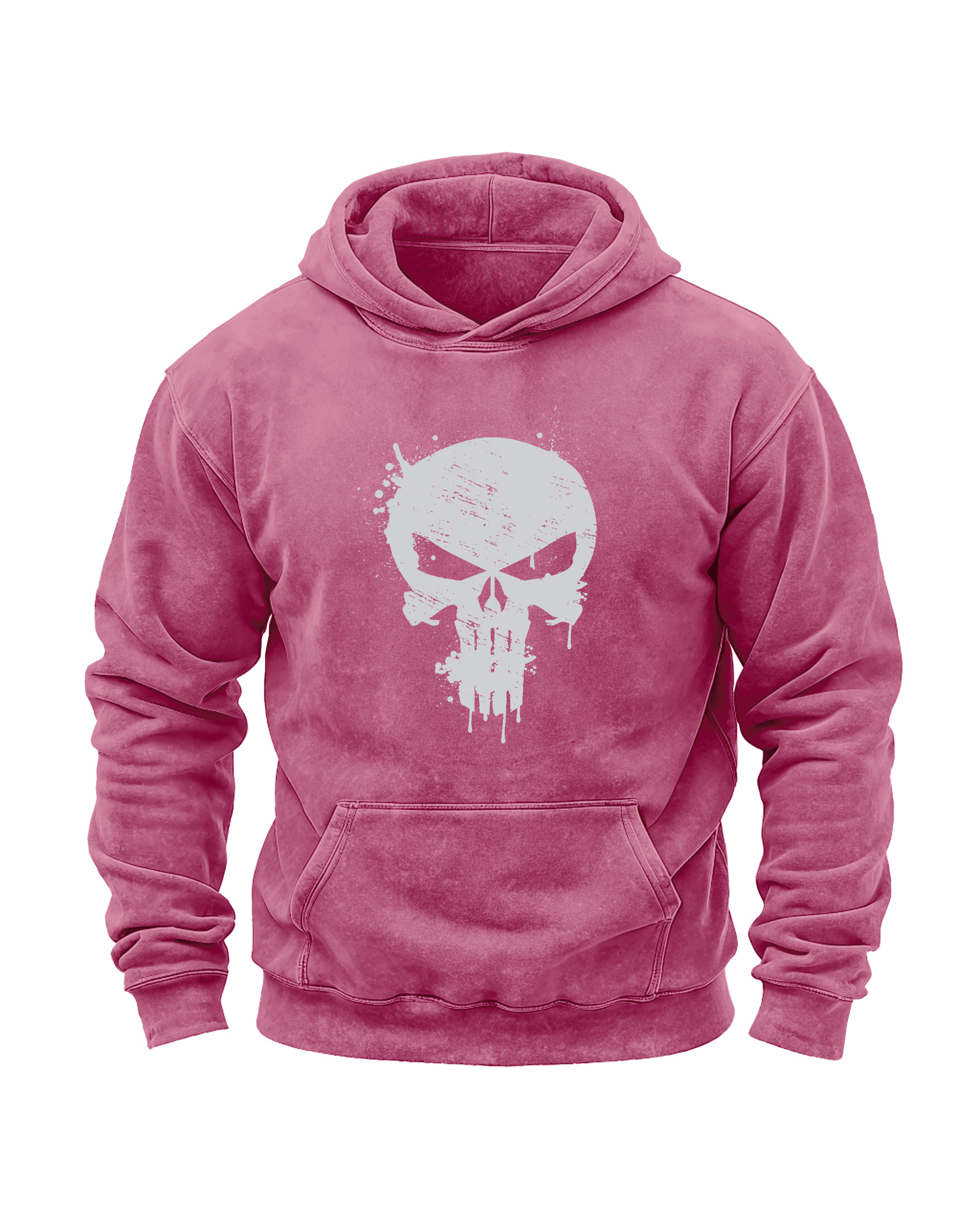 SKULL WASHED HOODIE - Gymfit