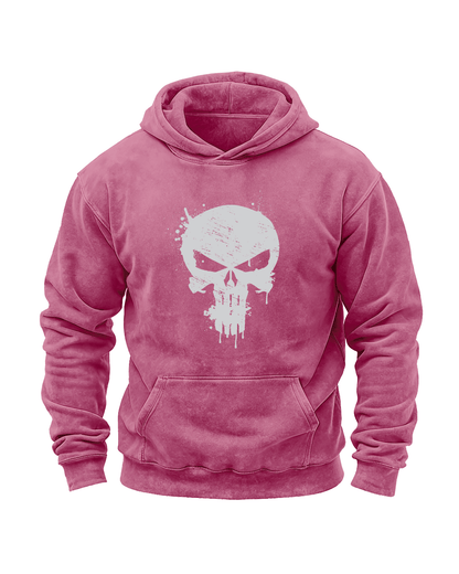 SKULL WASHED HOODIE - Gymfit