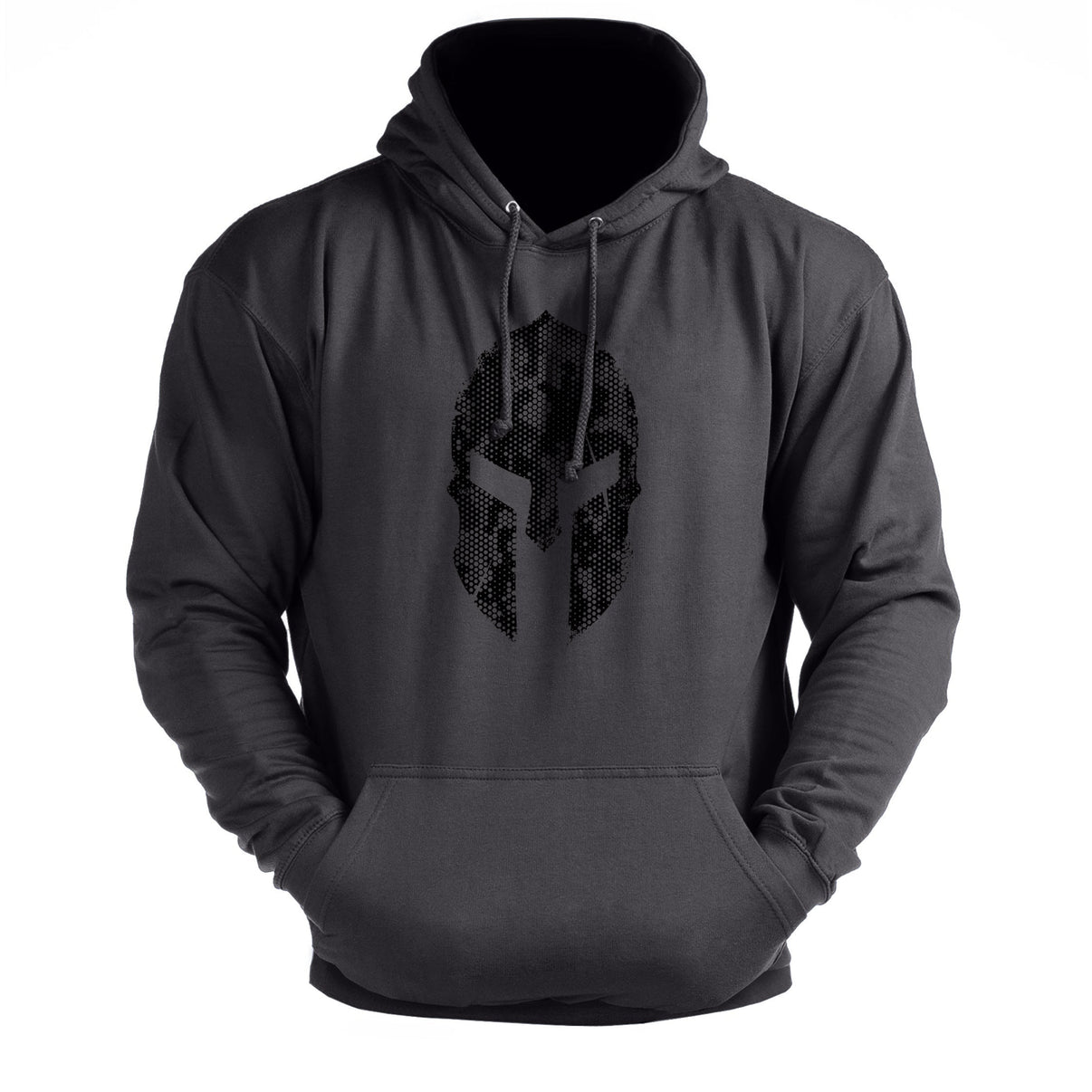 Spartan Helm Hex Camo - Fitness Hoodie - Gymfit