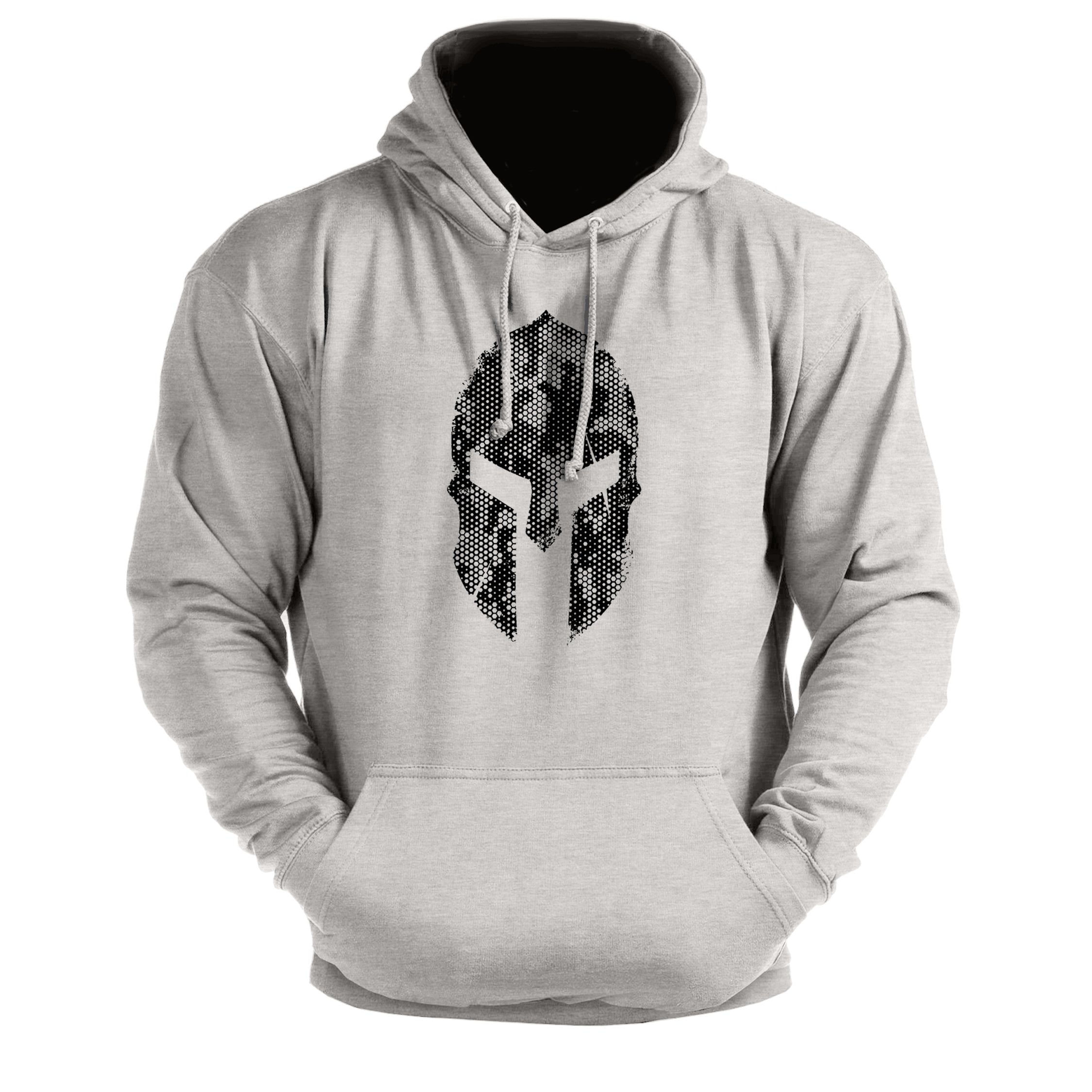 Spartan Helm Hex Camo - Training Hoodie - Gym Fit