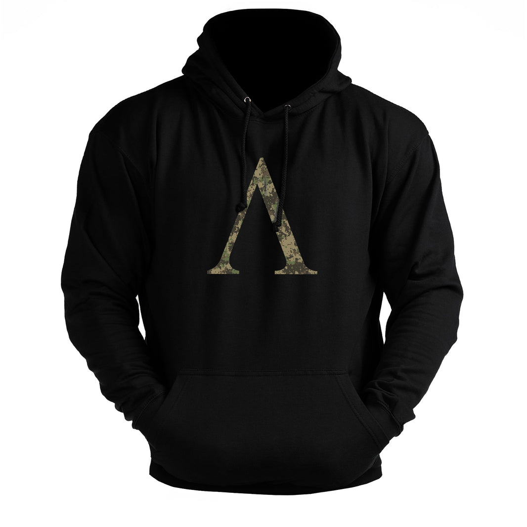 Spartan Symbol Woodland Camo - Fitness Hoodie - Gymfit