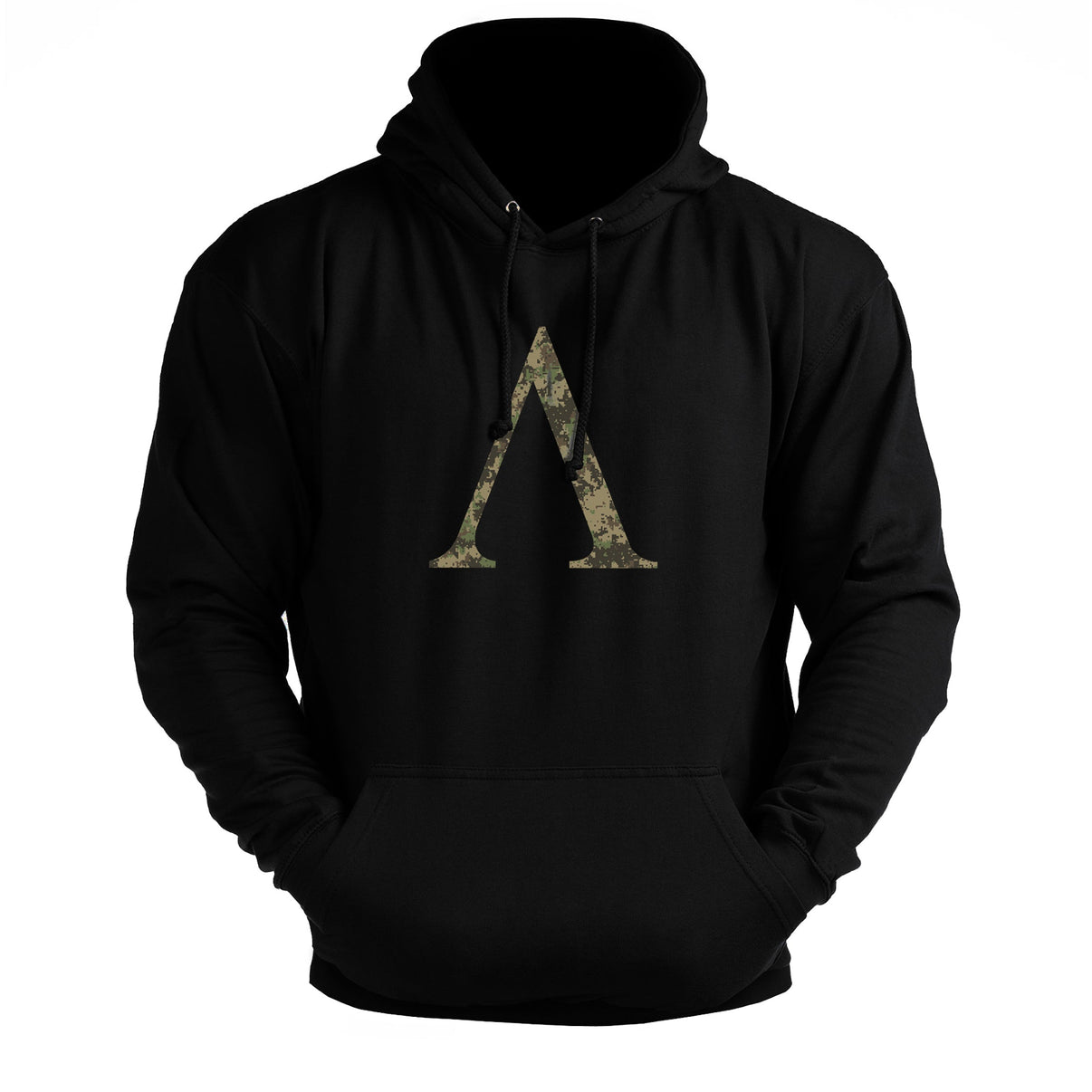 Spartan Symbol Woodland Camo - Fitness Hoodie - Gymfit