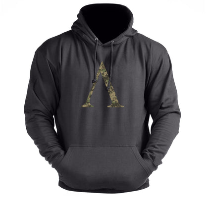 Spartan Symbol Woodland Camo - Fitness Hoodie - Gymfit