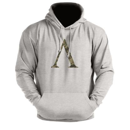 Spartan Symbol Woodland Camo - Fitness Hoodie - Gymfit