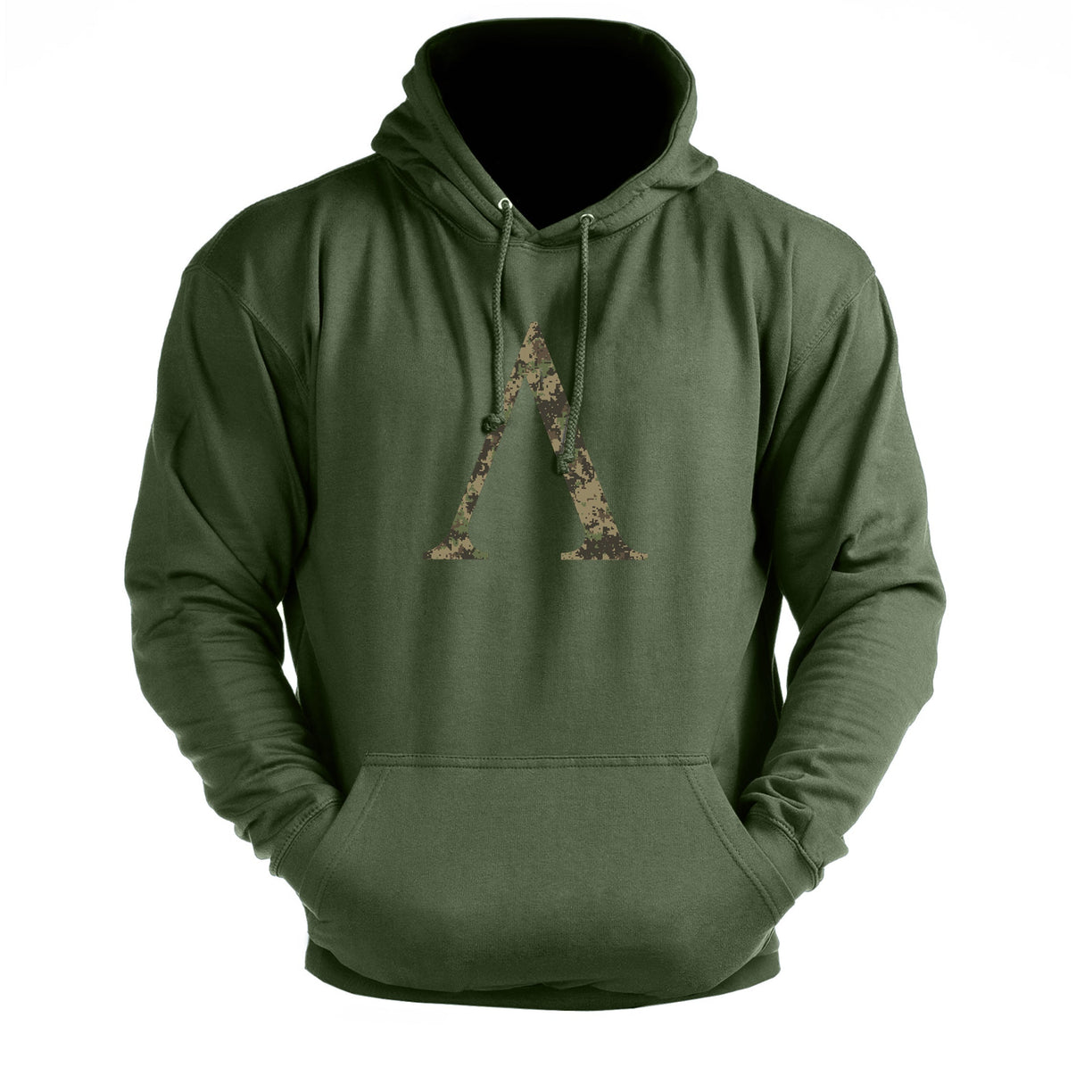 Spartan Symbol Woodland Camo - Fitness Hoodie - Gymfit