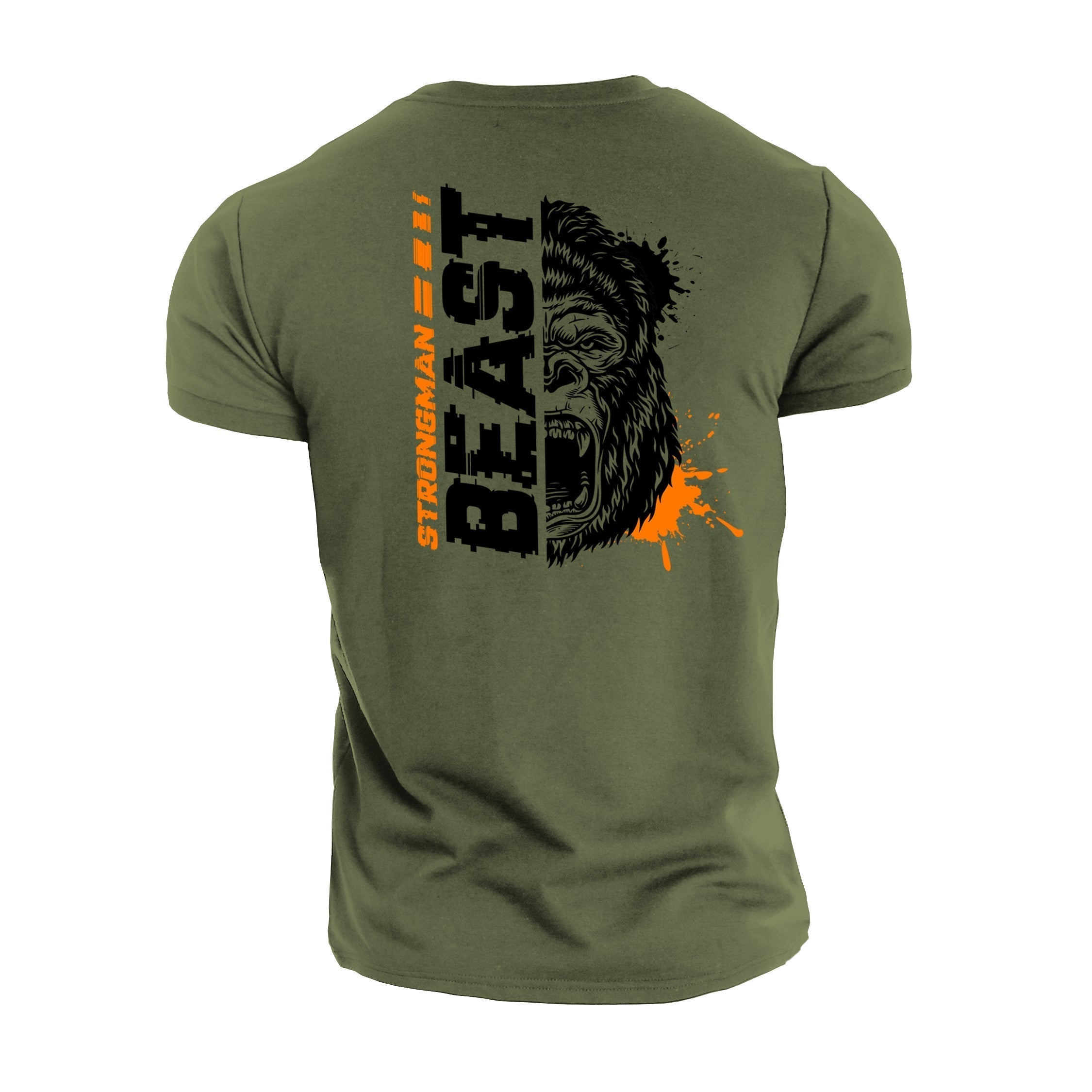 Strongman Beast Orange - Fitness T-Shirt - Gymfit