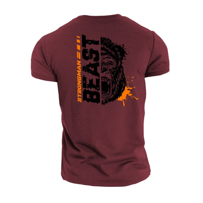 Strongman Beast Orange - Fitness T-Shirt - Gymfit