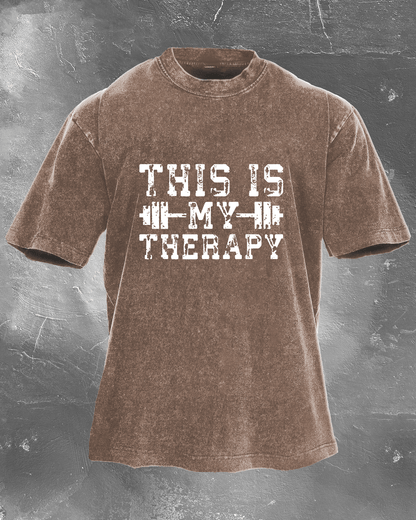 This is my therapy men's washed T-shirt - Gymfit