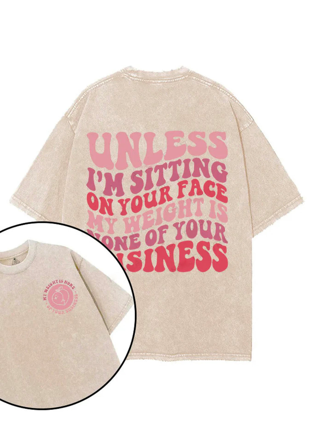 UNLESS I'M SITTING ON YOUR FACE T-SHIRT - Gymfit