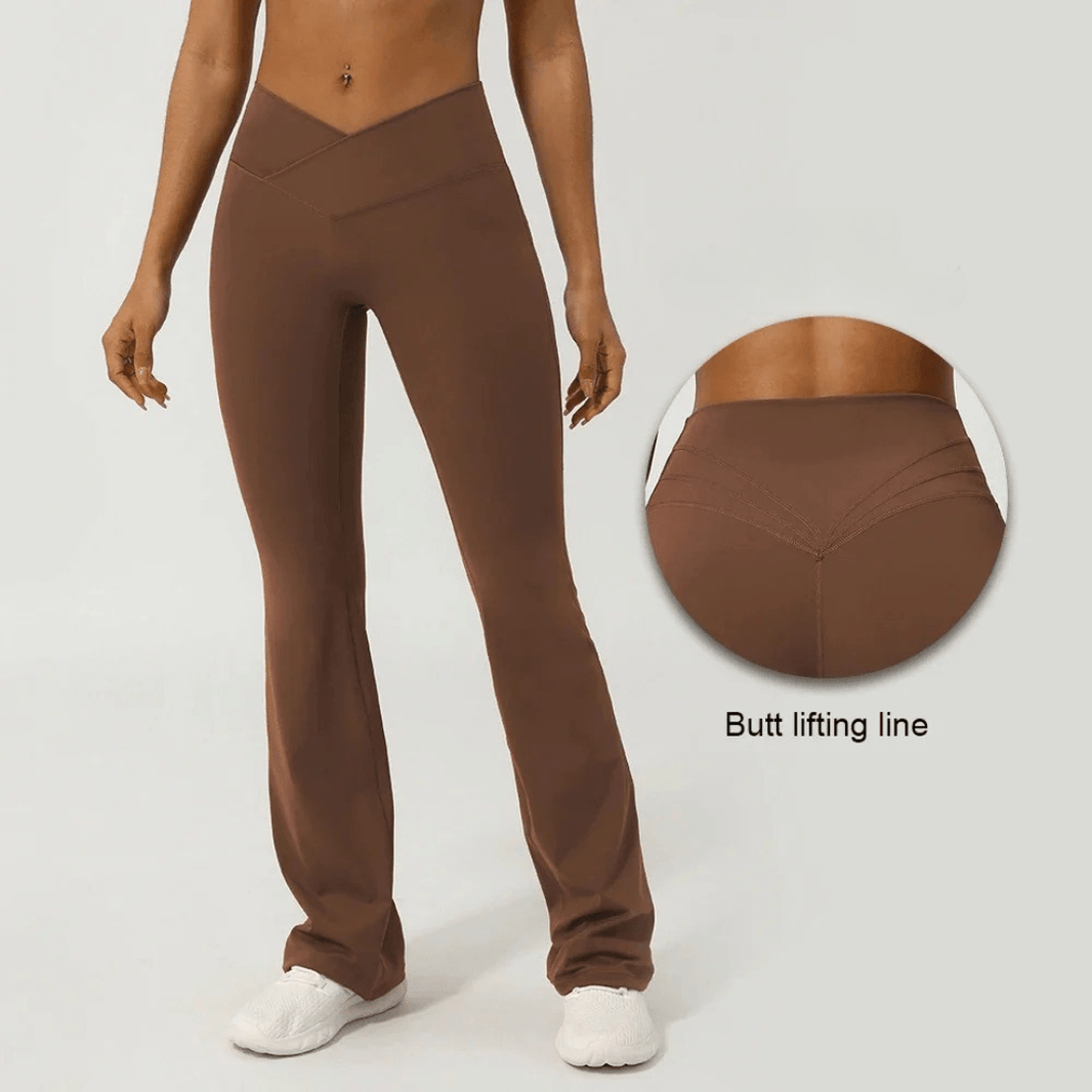 V - Cross front flare Leggings - Gymfit
