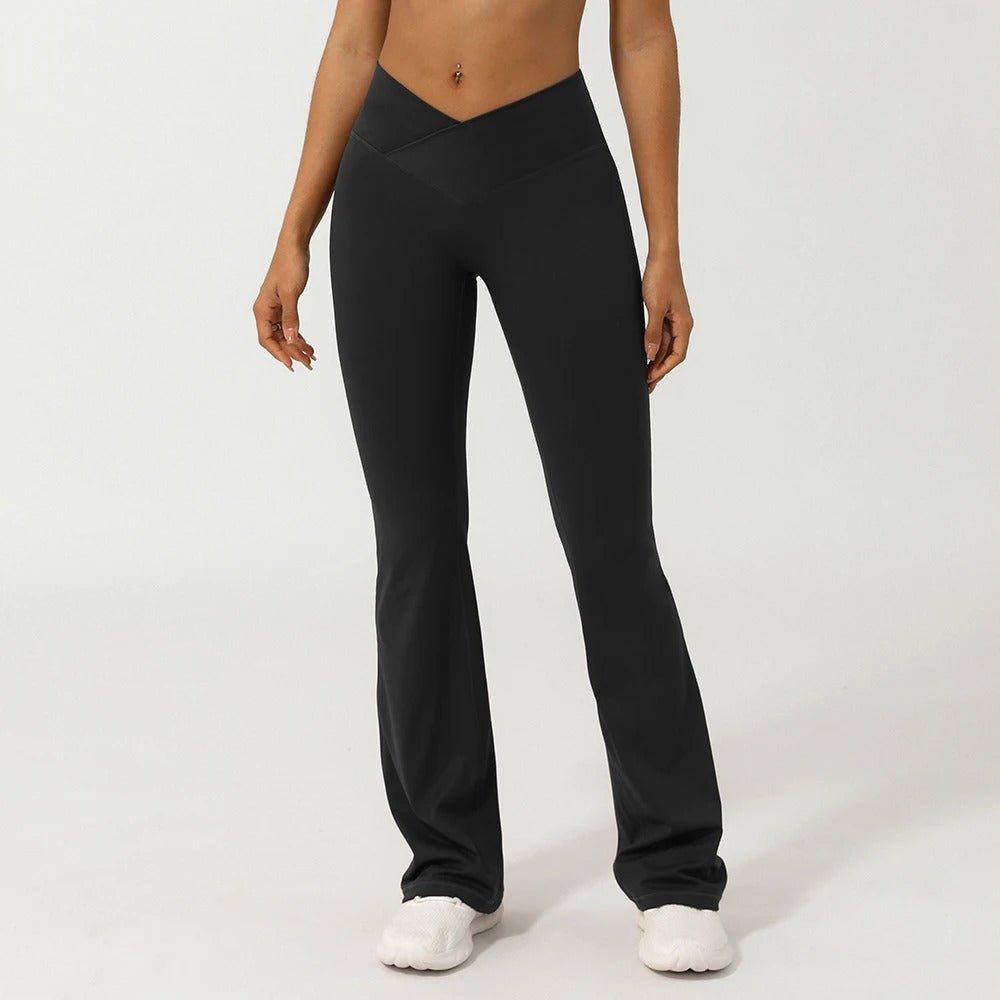V - Cross front flare leggings - Gymfit