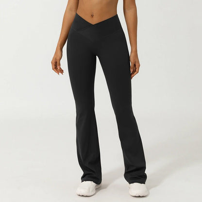 V - Cross front flare leggings - Gymfit