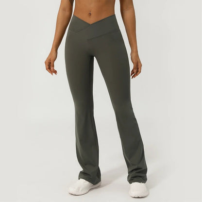 V - Cross front flare leggings - Gymfit