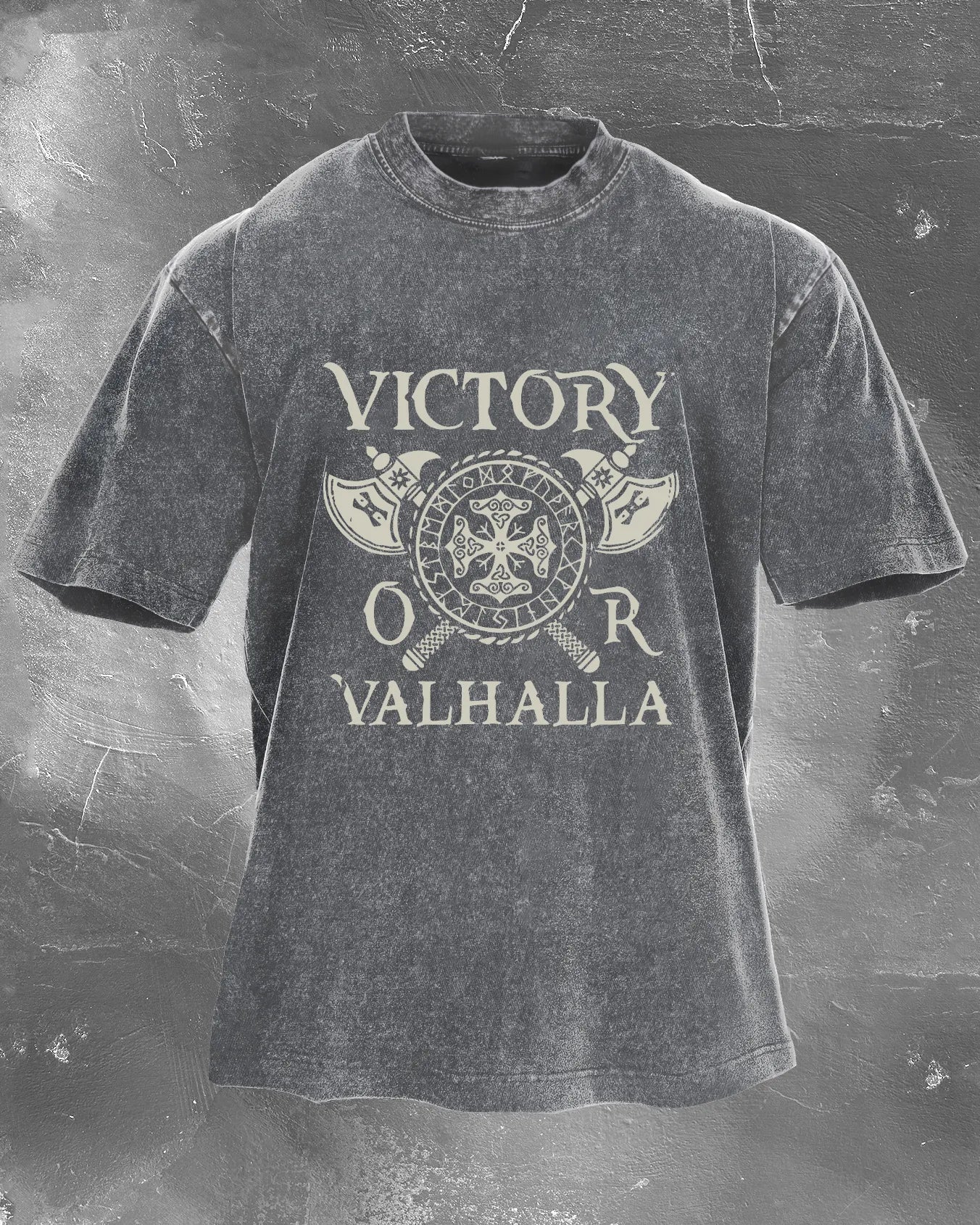 VICTORY OR VALHALLA CUT T-SHIRT - Gymfit
