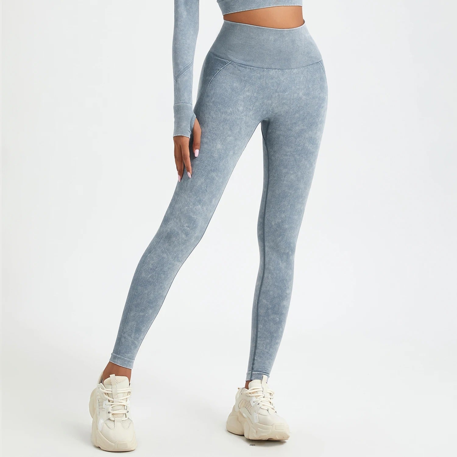 Washed seamless push-up leggings - Gymfit