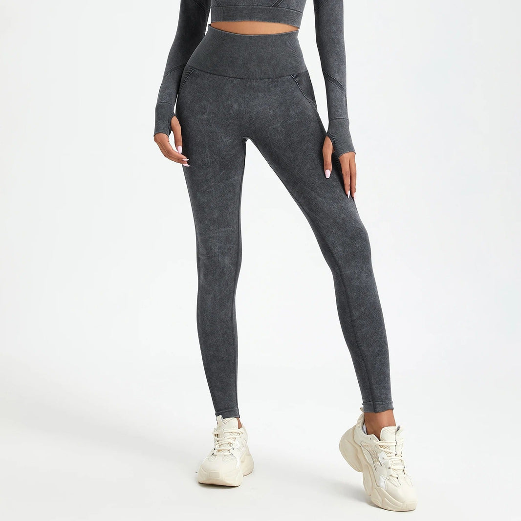 Washed seamless push-up leggings - Gymfit