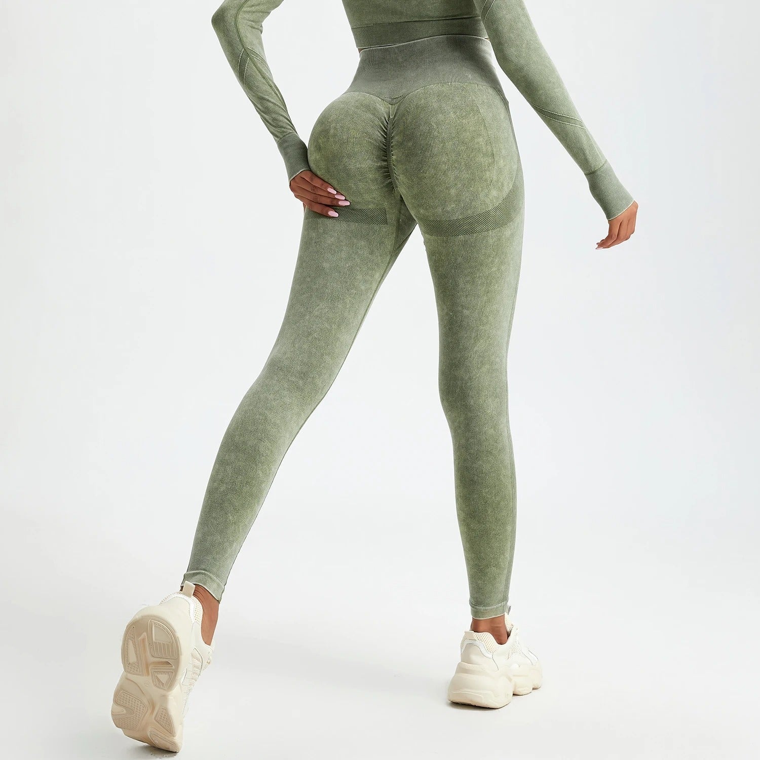 Washed seamless push-up leggings - Gymfit