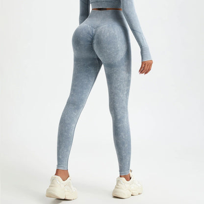 Washed seamless push-up leggings - Gymfit