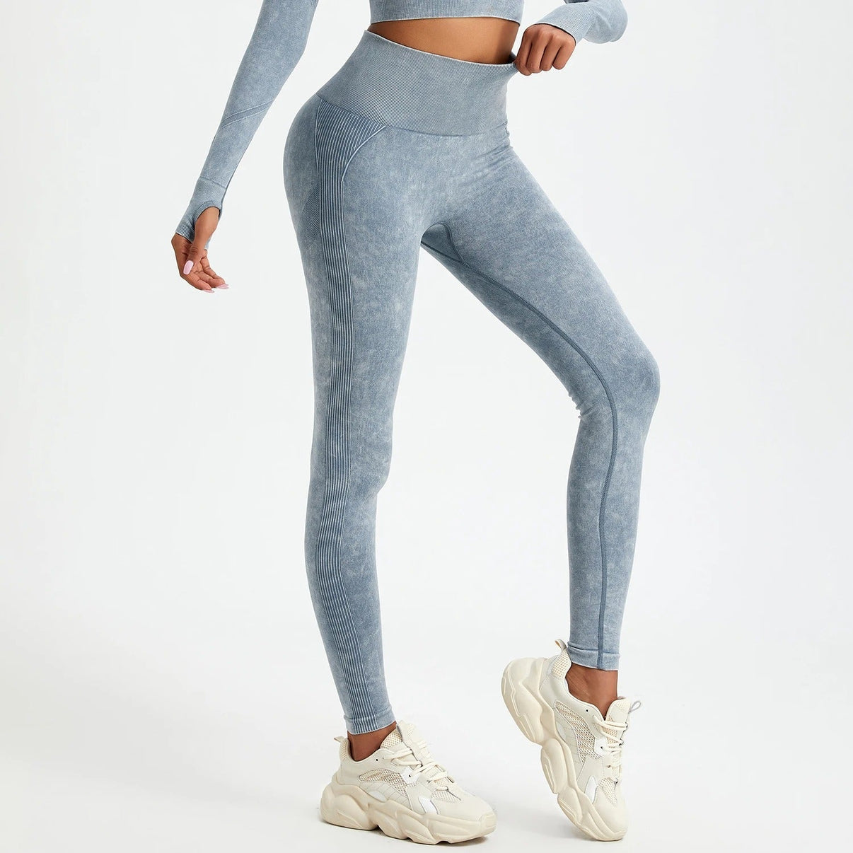 Washed seamless push-up leggings - Gymfit