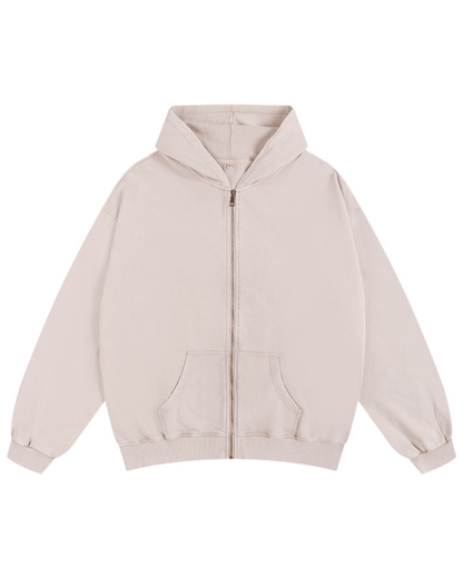 Washed zipper hoodie - Gymfit