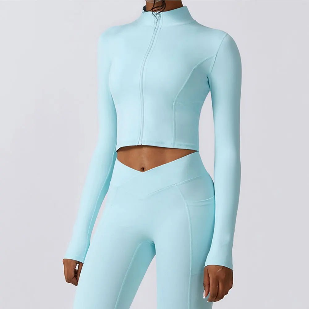 Zipper Long Sleeve Shirt - Gymfit